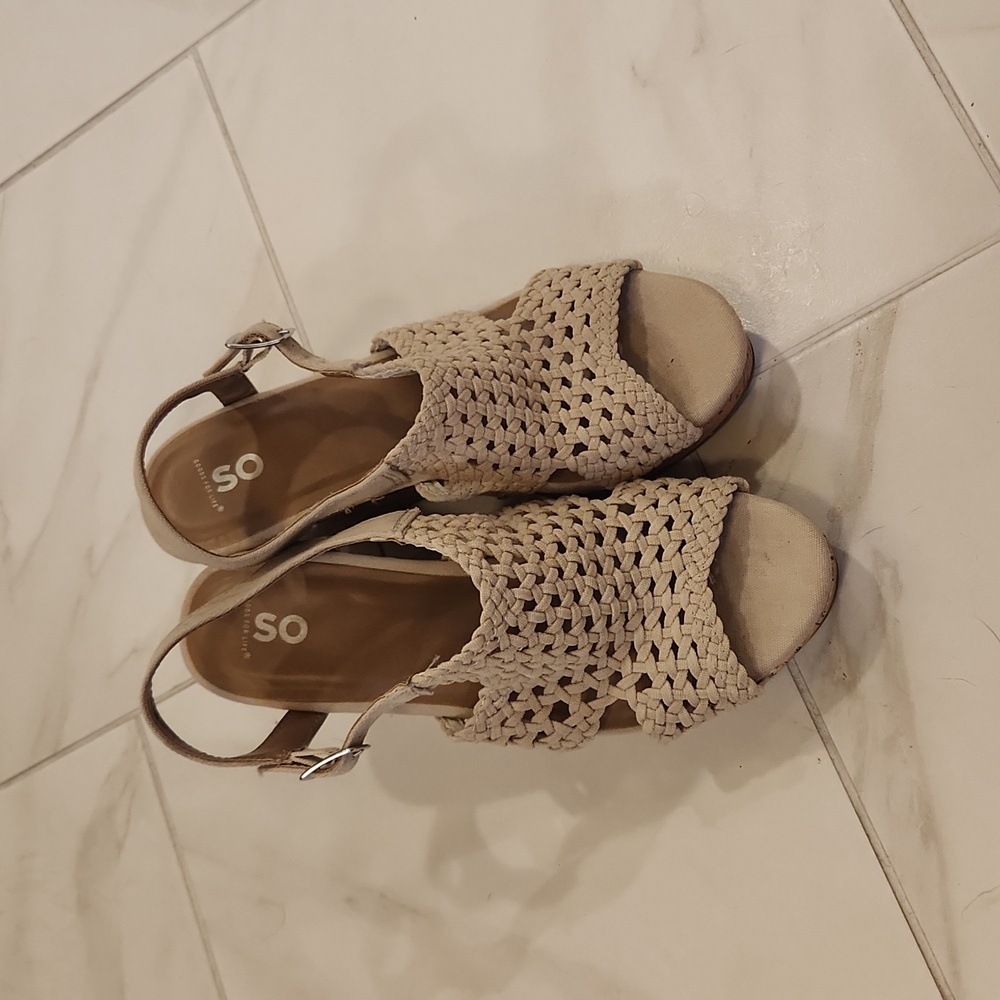DONATION SALE, BOGO FREE SO nude wedges